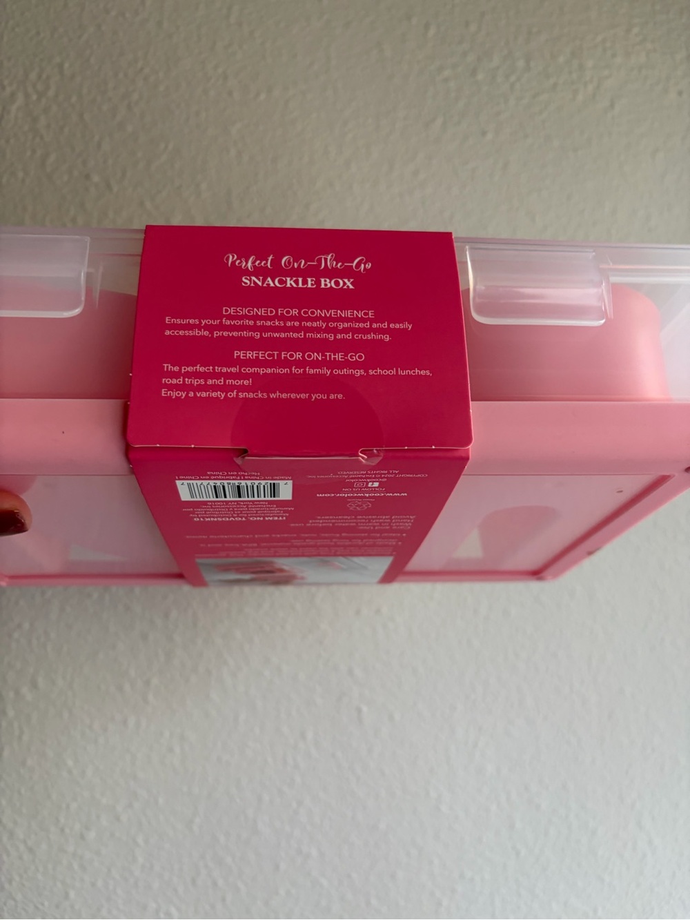 CWC Pink Snackle Box - Divided Food & Snack Storage - Picture 5 of 5